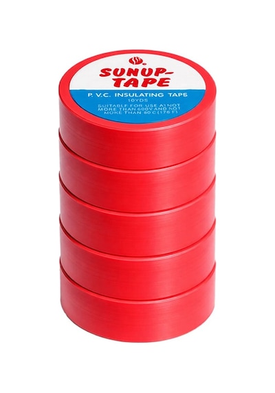 Sn-27920 Kırmızı 0.13x18mm İzole Pvc Elektrik Yalıtım Bant 5 Li Paket 1 Adet
