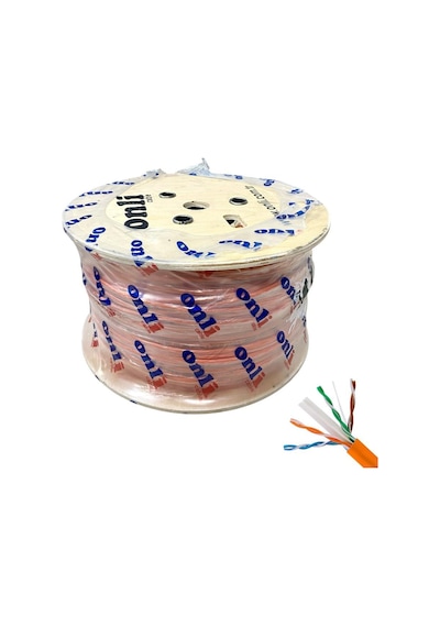 Onli 305mt 23awg Utp Cat6 Network Kablosu Turuncu Yerli Üretim 305 Metre