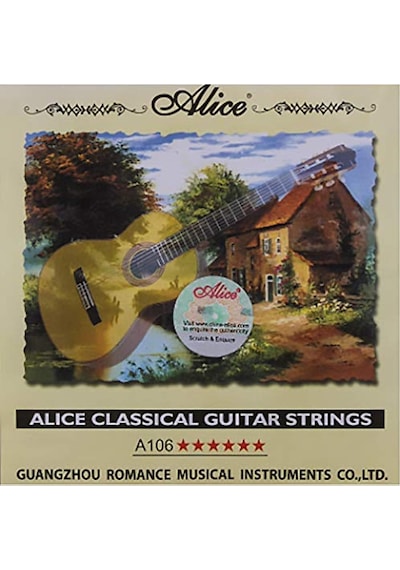 Alice A106 Klasik Konser Gitarı Telleri, Naylon, Sert Tension