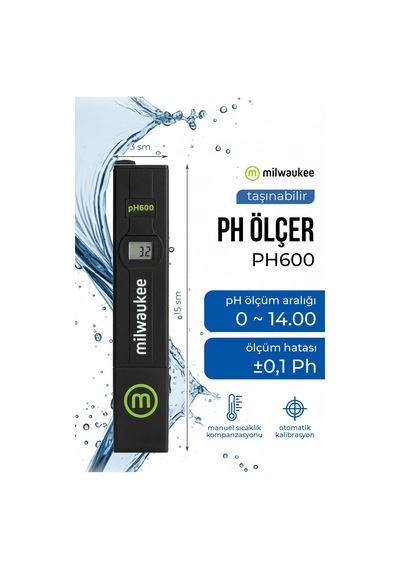Milwaukee Ph600 Dijital Ph Kalem Taşınabilir Ph Metre