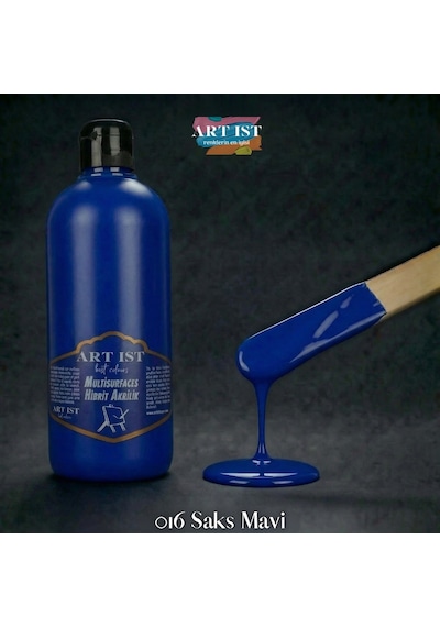 Multisurfaces Hibrit Akrilik Boyalar - 016 Saks Mavi Ahşap, Taş Tozu, Hobi, Dıy