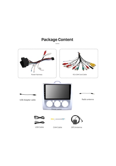 Ford Focus 2 Manuel 1999-2008 Uyumlu Multimedya Navigasyon Usb Kamera Carplayer 4 Ram