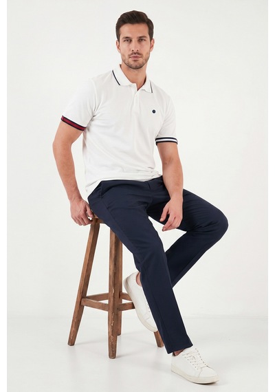 Buratti Pamuklu Regular Fit Düğmeli Polo T Shirt Erkek Polo T Shirt 5904066 Beyaz