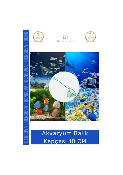 Balıkkepçesi Kaliteli Dayanıklı İnce Gözenekli Akvaryum Aksesuarları Akvaryum Balık Kepçesi 10 Cm