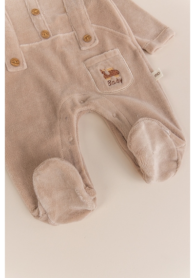 Babymod Kışlık Ayaklı Yumuşak Dokulu Kadife Kız/erkek Bebektulum Kahverengi