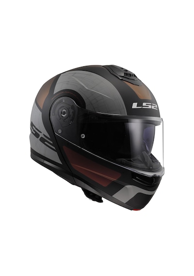 Ls2 Strobe 2 Orion Çene Açılır Motosiklet Kaskı Gri - Kahverengi - Siyah