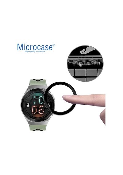 Microcase Huawei Watch GT 2E 46 MM Tam Kaplama 3D Pet Ekran Koruyucu ZR Siyah