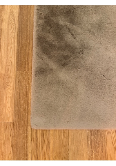 Ultra Soft Bej Yumuşak Dokulu Peluş Halı Dikdörtgen