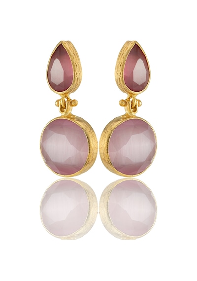 Kadir Jewellery 22 Ayar Altın Kaplama Vintage Küpe -el İşçiliği Ve Hipoalerjenik Küpe Pembe 87369386