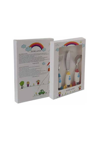 Armesa Home Uzay Mini Rocket Çocuk Çatal Kaşık Bıçak Takımı 3 Parça Çok Renkli