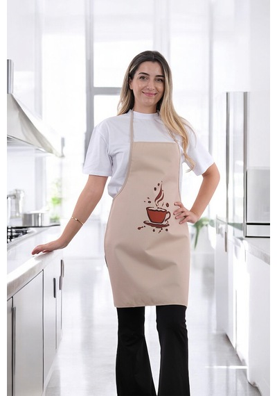 Beautiful Set Sıvı Geçirmez Su Geçirmez Mutfak Önlüğü 1 Eldiven 1 Tutacak Fincan