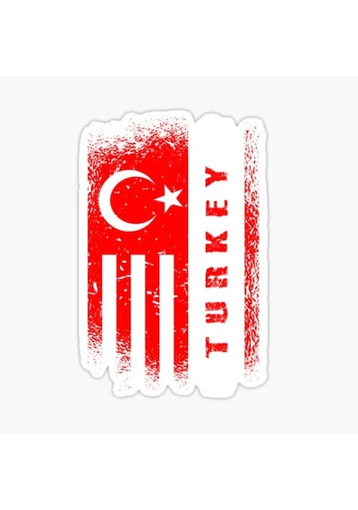 Turkey Sticker Etiket Yapıştırma 15 Cm 2 Adet
