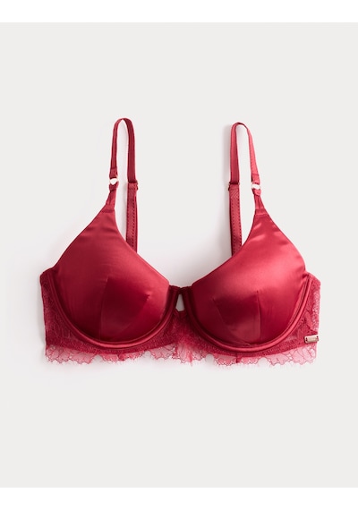 Marks & Spencer Dantelli Tel Destekli Sütyen T81006844F Kırmızı
