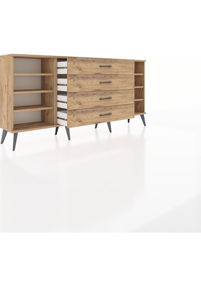 Arges Konsol 6 Raflı 4 Çekmeceli 176x30x83 Çam-çam/çam Çam/çam Arges Konsol 6 Raflı 4 Çekmeceli 176x30x83 Çam-çam/çam Çam/çam