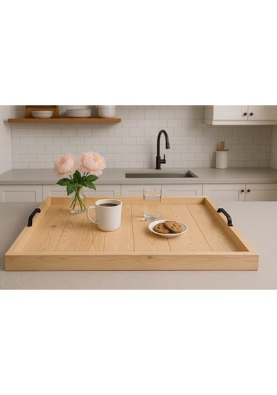 Servis Ve Sunum Tepsisi Ham Renk - 60x60 Cm