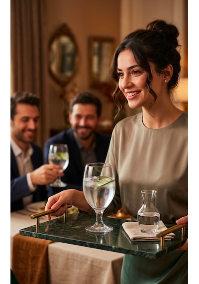 Şeffaf Cam Kadeh Bardak - Ayaklı, Şık Tasarım, Su, Bira, Meşrubat Bardağı 360 Ml 4'lü Set