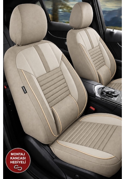 Opel Combo D Shadow Bej Tay Tüyü Ticari 2+1 Oto Koltuk Kılıfı Tam Set-kolay Montaj-terletmez-ortopedik 2012 - 2018