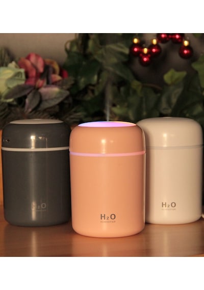 H 2 O Usb'li Ve Işıklı Ultrosonik Hava Nemlendirici Ve Buhar