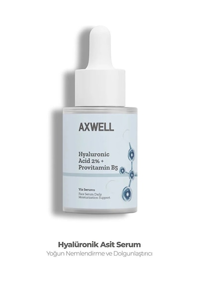 Axwell Premium Tüm Cilt Tipleri Için Yoğun Nemlendirme Bakım Serumu Hyaluronic Acid %2 B5 30 ML