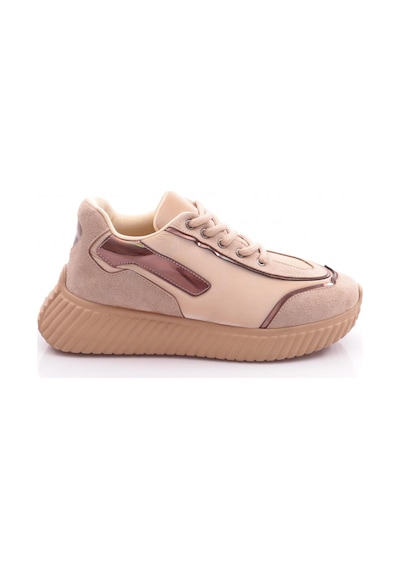 Dgn M0300 Kadin Bağcikli Spor Ayakkabi M0300-2030-R0152 Bej