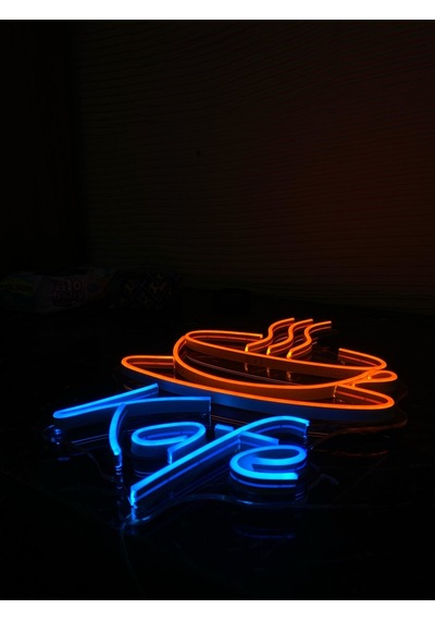 Kafe Fincan Neon Dekoratif Aydınlatma
