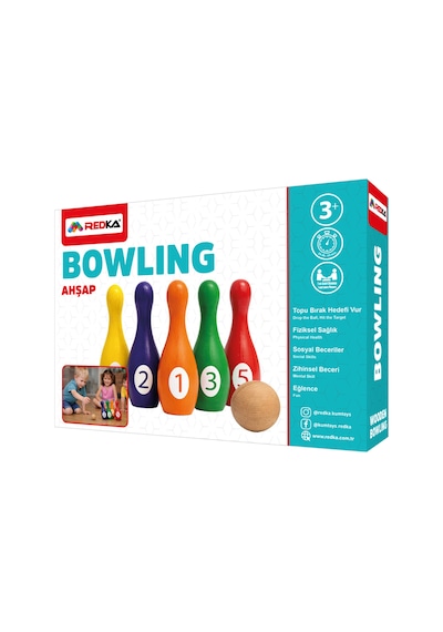 Doğal Organik Ahşap Waldorf Bowling Oyuncak Seti Kutu Oyunu Akıl Oyunu Çocuklar