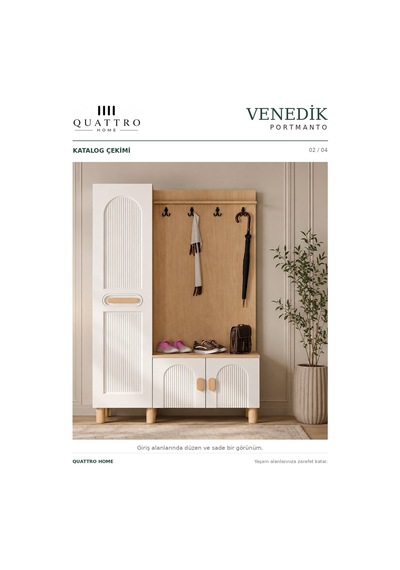 Venedik Geniş Vestiyer Ahşap