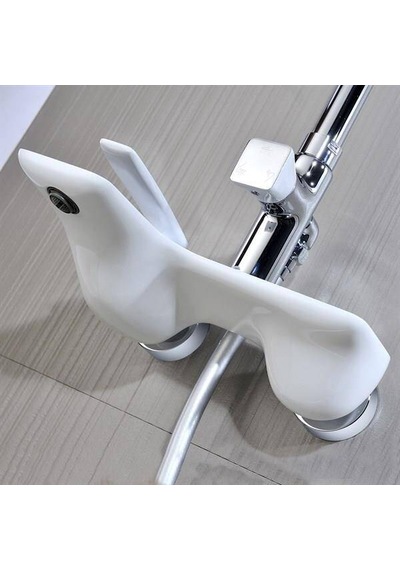 Fontana - Krom&beyaz Duş Ünitesi Outlet - Fg-1554- Krom