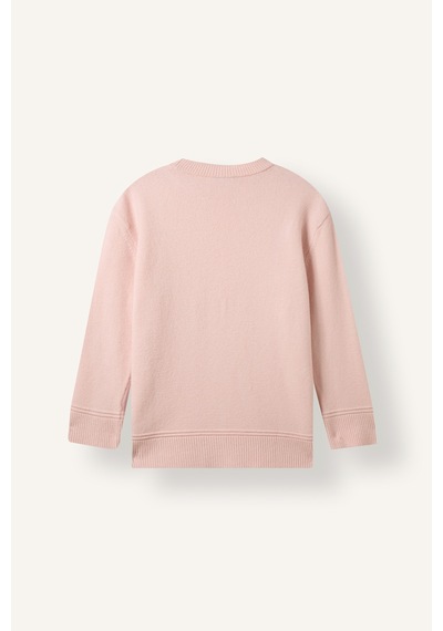 Defacto Loose Fit Bisiklet Yaka Uzun Kollu Basic Triko Tişört H8080ax26wnpn583 Pembe-pn583