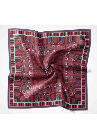 Silk Home Dört Mevsim Antik Motif Viskon Velora Eşarp 6421 Eflatun