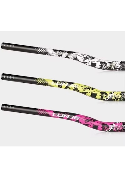 Lunje Alüminyum 31.8 780 Mm Riser Mtb Gidon Bisiklet Gidonu Siyah Sarı Sarı - Siyah