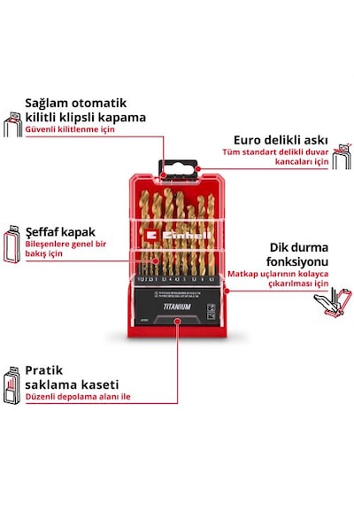 Einhell Metal MatkapUç Seti 19 Parça  - 49427019