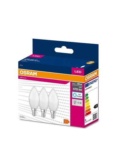 Osram 4,9 Watt E-14 İnce Duy 6500k Beyaz Işık Buji Led Ampul 3 Lü Paket Seçenekler
