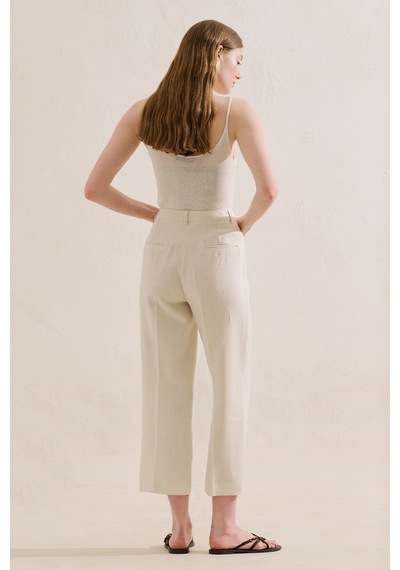 Manuka Keten Klasik Pantolon Bej Ss26pnt00035-10 No