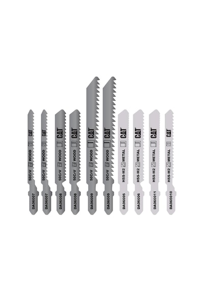 Cat Da06901 Profesyonel Metal/ahşap Hassas/kaba Kesim Dekupaj Testere Ucu 10 Parça