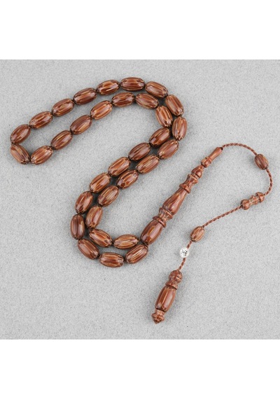 Vahşi Palmiye Ağacı Badem Kesim 7.5x13mm Tesbih