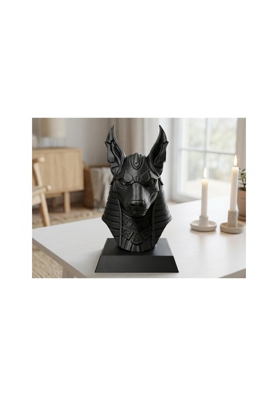 Anubis Büst Mısır Koruyucu Heykel Figürü 15cm