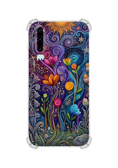 Printify Huawei P30 İle Uyumlu Düşlerin Dansı Serisi Rüyalar Ötesi Tasarımlı Uv Baskılı Köşe Korumalı Antişok Kılıf Şeffaf