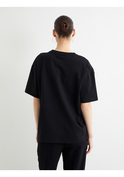 Koton Basic Oversize Tişört Kısa Kollu Bisiklet Yaka Pamuklu Siyah 4sal10232ık 4SAL10232IK999 Siyah Koton Basic Oversize Tişört Kısa Kollu Bisiklet Yaka Pamuklu Siyah 4sal10232ık 4SAL10232IK999 Siyah