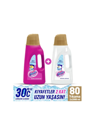 Vanish Oxi Action Deterjan Güçlendirici ve Leke Çıkarıcı Sıvı Renkliler 2000 ML+ Beyaz 2000 ml