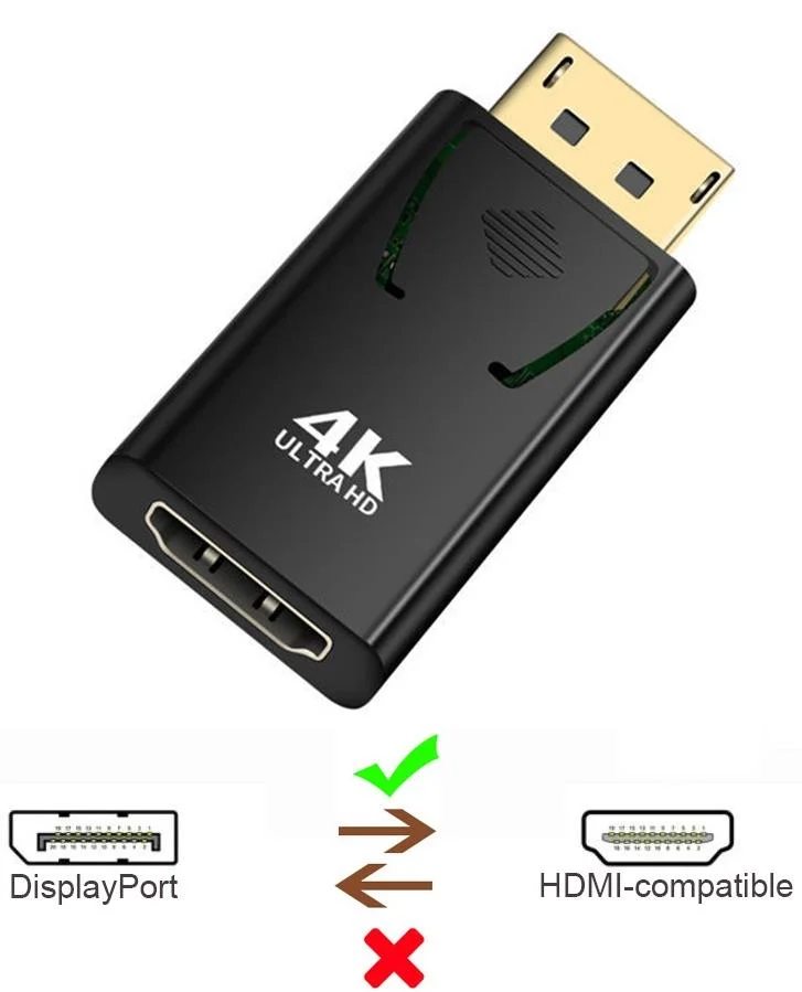 4946 4k Destekli Displayport Hdmi Çevirici Dönüştürücü Adaptör 1 ADET