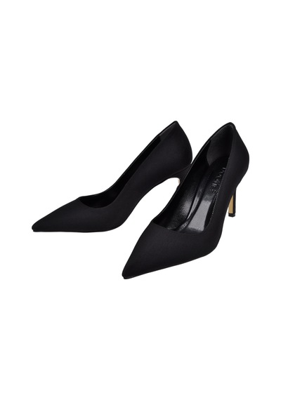 Pullman 8 Cm İnce Topuk Kadın Stiletto Pl-89gv Siyah Saten