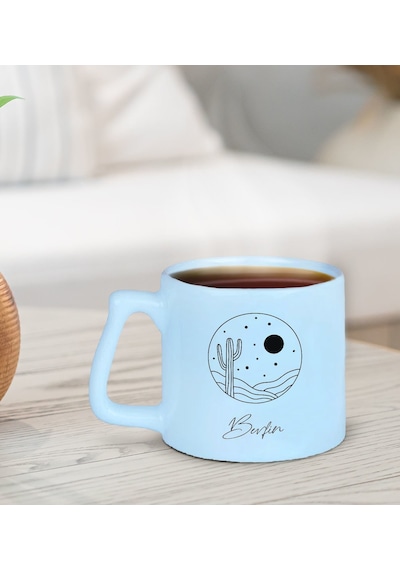 Bk Gift Kişiye Özel İsimli Pastel Mavi Middle Kupa Bardak-6, Arkadaşa Hediye, Ev Hediyesi, Doğum Günü Hediyesi, Ofis Hediyesi Kobitmeyencom30015 Bk Gi