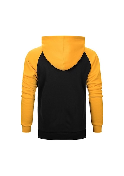 Diablo Iıı Ruhların Reaper'ı Barbar Sarı Renk Reglan Kol Kapşonlu Sweatshirt Sarı