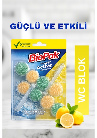 Bıopak Wc Blok 2x50 Lımon Kokulu 2lı 1 Adet