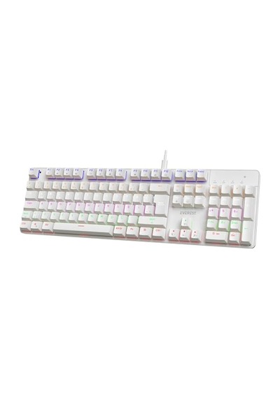 Everest Kb-mekanik 1 Lumos Usb Rainbow Aydınlatmalı Full Anti-ghosting Mekanik Gaming Oyuncu Klavye Beyaz Red Switch