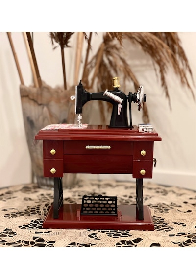 Dikiş Makinesi Tasarımlı Müzik Kutusu