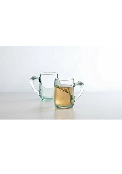 Paşabahçe Aware Collection 2 Li Kalp Kulplu Bardak 335 Ml Şık Cam Bardak Seti Şeffaf