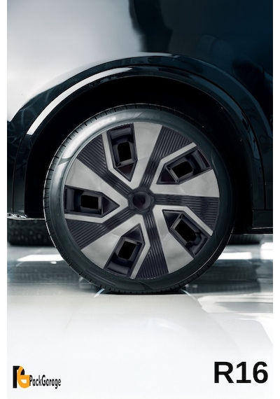 Nissan Qashqai 16'' İnç Jant Kapağı 4 Adet Siyah Füme C114