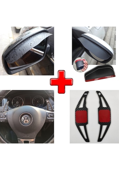 Volkswagen Bora Carbon Ayna Koruyucu + F1 Kulakçık (554130198)